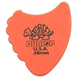 12 plettri a pinna per chitarra Dunlop Tortex, 0,60 mm, di colore arancione, in pratica confezione di latta
