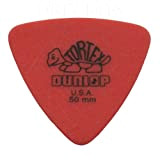 12 x Dunlop, modello Tortex Triangle-Plettri da chitarra, 0,50 mm, colore: Rosso In una pratica di latta