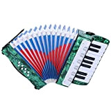 17 Tasti 8 Bassi - Fisarmonica in Celluloide di Pianoforte, 4 Colori Fisarmonica Portatile per Bambini, Strumento Musicale a Mini ...