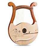 19 Stringa Lyre Harp, Corpo In Mogano In Legno Massello, Motivi Unici, Simboli Fonetici Intagliati, Con Chiave Di Tuning, Set ...