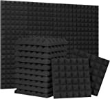 24 pannelli Acoustic Foam, pannelli Acoustic Foam Tiles with High Density, Fireproof Soundproofing Foam Noise Cancelling Foam for Recording Studios, ...