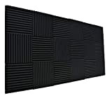 24 pezzi nero 2,5 x 30,5 x 30,5 cm acustica cuneo studio Foam assorbimento acustico pannelli da parete