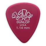 24 x Dunlop Delrin-Plettri da chitarra, 1,14 mm, colore: Magenta, In pratica confezione di latta