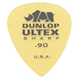 24 x Dunlop Ultex Sharp – Plettri da chitarra, 0,90 mm in una pratica Plettri