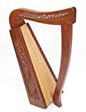 27 pollici alto celtico irlandese ginocchio arpa 17 corde in legno massello libero sacchetto corde chiave