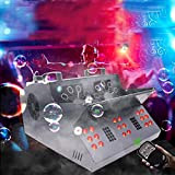 3 In1 Smoke Bubble Machine DMX 512 Control Professional Bubble Machine Portable Handle for Parties Weddings Disco Stages Xmas Black ...