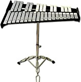 32 Note Glockenspiel Percussion Kit con supporto regolabile in altezza, bacchette e borsa per il trasporto