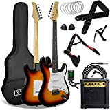 3rd Avenue Kit,standard dimensioni chitarra elettrica 44XF,Amplificatore da 10 W,Accordatore digitale,Cavo,Stand,Custodia da trasporto,Tracolla,Corde di riserva,Plettri e capotasto,Sunburst Giallo