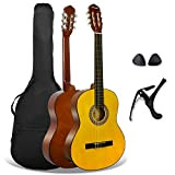 3rd Avenue Pacchetto beginner con chitarra acustica spagnola classica di dimensioni standard 4 4 XF, Con corde in nylon, Custodia ...