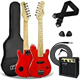 3rd Avenue Pacchetto beginner con chitarra elettrica junior di dimensioni 1 4 Amplificatore portatile da 5 W, Cavo di connessione, ...