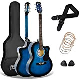 3rd Avenue Pacchetto con chitarra acustica cutaway di dimensioni standard 4 4 livello beginner, Custodia da trasporto, Tracolla, Plettri e ...