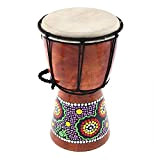 4 pollici 6 pollici tradizionale professionale africano djembe tamburo legno capra pelle bongo in legno buon suono suono strumento musicale ...