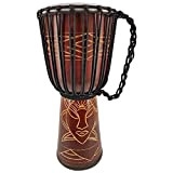 40cm Professional Djembe Drum Bongo Drum Bush Drum Percussion Africa Carving - (Per bambini da 6 anni e principianti)