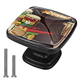 4PCS Solid Kitchen Cabinet Manopole Rotonde Cassetto Governo Maniglie Tira Africano Percussioni Colorate Djembe Musica