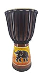 60cm Professional Djembe Drum Bongo Drum Bush Drum Percussion Motif Elephant Africa Style - (Ottimo tamburo per il batterista esigente)