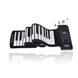 61 Keys Roll Up Piano, Pianoforte Portatile Pieghevole Morbido Tastiera Elettronica, Strumento Musicale Digitale, Piano Elettronico per Bambini