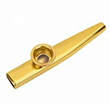 Accessorio per strumento flauto kazoo a bocca in lega di alluminio per accessorio per bambini(Oro)