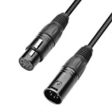 Adam Hall Cables K3DGH1000 3 Star - Cavo audio DMX con connettore XLR maschio a 5 poli su XLR femmina ...