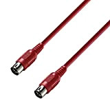 Adam Hall Cables K3MIDI0600RED - Cavo MIDI, 6 m, colore rosso