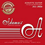 Adamas Super-Light .011-.052 - Set di corde per chitarra acustica Historic Reissue Phosphor Bronze, in ottone massiccio