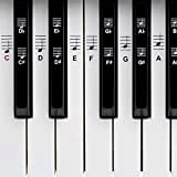 Adesivi con note musicali per tastiera del pianoforte, tasti 49, 61, 76, 88, incluso eBook. Set completo di adesivi per ...