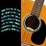 Adesivi per chitarra acustica – Soundhole Rosette/Purfling – Stripe – Abalone verde