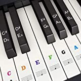 Adesivi per Tastiera o Pianoforte per 37, 49, 54, 61, 88, Fansjoy Piano e Tastiera Music Note Adesivi per Bianco ...