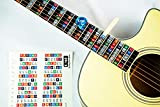 Adesivi per tastiera per chitarra con codice colore, imparare a suonare la chitarra e la teoria della musica, adatti a ...