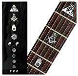 Adesivi per tastiera per chitarra e basso – simboli religiosi – metallici