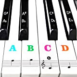 Adesivo Tastiera di Pianoforte, GeeRic Adesivi per Tastiera 88/61/54/49/37 Musicale Accessori per Bianco e Nero Chiavi Rimovibili Adesivi Piano per ...