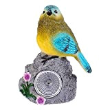 Affordabile Statua dell'uccello solare all'aperto della figurine del giardino degli uccelli con PORTATO Lights Resin Paesaggio Lampada Compatibile con Pathway ...