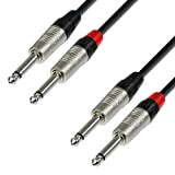 ah Cables K4 TPP 0150 - Cavo audio, da doppio rean jack mono da 6,3 mm a doppio jack mono ...