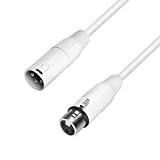 ah Cables K4MMF1000-SNOW, cavo per microfono (connettore REAN: XLR maschio su XLR femmina), colore bianco 1 m