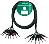 ah Cables KMCO3PPM38 - Cavo multiplo con 8 connettori jack stereo da 6,3 mm su 8 connettori jack stereo da ...