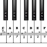 AIEX Adesivi per Tastiera Pianoforte per Tasti 88/61/54/49, Adesivi per Note Pianoforte Rimovibili e Trasparenti Lettere per Tastiera Piano per ...