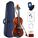 Aileen Violino Set 4/4 per Principianti Professionisti con Custodia, Accordatore, Manuale Utente, Corde Extra e Colofonia