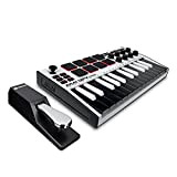 AKAI Professional MPK Mini MK3 White + M-Audio SP-2 - Tastiera MIDI Controller USB con 25 Tasti, 8 PAD e ...