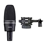 AKG C3000 ad alte prestazioni ampio diaframma microfono a condensatore con h 85 shock mount e 1 anno di garanzia estesa
