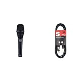 AKG P3S 3100H00140 Microfono dinamico & Stagg XLRf to XLRm Plug Microphone Cavo, 3 m, Nero