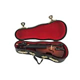 ALANO Mini violoncello modello con arco e supporto ornamento decorativo Mini strumento musicale (C-14-S)
