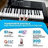Alesis Melody 61 - Pianola, Tastiera Musicale con 61 Tasti, Cuffie, Casse Integrate ed Accessori + Tombola delle note: un ...