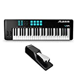 Alesis V49 MKII + M-Audio SP-2 - Tastiera MIDI Controller USB con 49 Tasti, 8 Pad, Pitch/Mod Wheel, Note Repeat ...