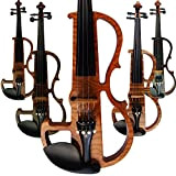 Aliyes Handmade Professionale Silenzioso Violino Elettrico 4/4 Full Size Professionale In Legno Massello Studente Violino Per Principiante Violino Corde, Spalla ...