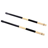 Alnicov - 1 paio di bacchette di bambù professionali, lunghezza 40 cm, per strumenti a percussione, musica country jazz, ballate, ...