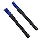 Alnicov 1 paio di spazzole per batteria jazz, retrattili, 32 cm, nero/blu