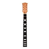 Alnicov Manico della chitarra elettrica Corpo in mogano Tastiera in palissandro per chitarre Les Paul LP Intarsi trapezoidali 22 tasti