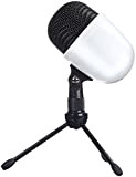 Amazon Basics - Mini microfono a condensatore da scrivania, Bianco