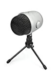 Amazon Basics - Mini microfono a condensatore da tavolo, argento
