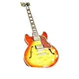AMINIY 6 String Semi Hollow Body Guitar Electric Guitar Maple Top e Schienale Hardware Gold Hardware Ferraboard