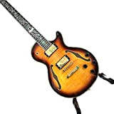 AMINIY Chitarra elettrica Acoustic Steel Acero Neck Neck Mahogany Parquet Derchiera Hollow Body Guitar Electric Guitar